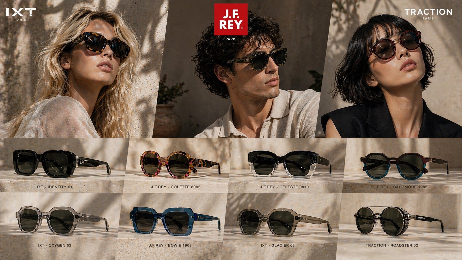 Collections IXT, J.F. Rey et Traction — Montures de Créateur chez Line Optic